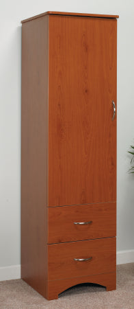 Drive Medical Oslo Collection Wardrobe Cherry 22 X 78 X 23 Inch 2 Drawers Single Door - WDL1S2A030-A