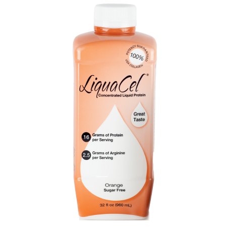 LiquaCel - Oral Protein Supplement Orange Flavor Ready to Use 32 oz. Bottle - GH92