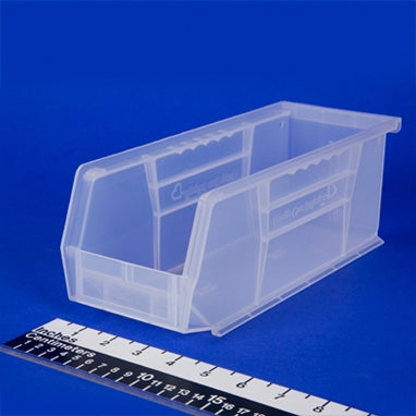 HCL Super Tough - Storage Bin Semi-Clear Plastic 4 X 4-1/8 X 10-7/8 Inch - 1401C