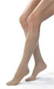 BSN Medical JOBST Opaque Compression Stockings Thigh High Small Beige Closed Toe - 115286