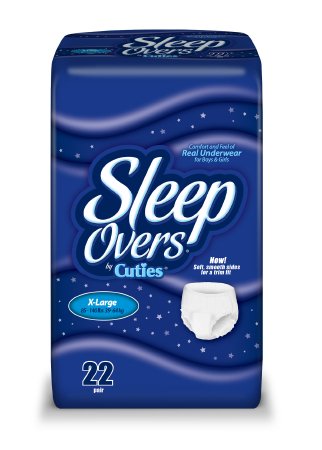 First Quality Cuties Sleep Overs Youth Absorbent Underwear Pull On X-Large Disposable Heavy Absorbency - SLP05303