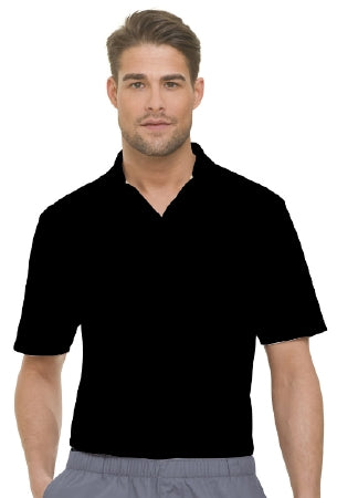 Landau Uniforms Polo Shirt 2X-Large Black Short Sleeves Unisex - 0607BKRB2XLG