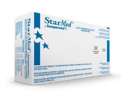 Sempermed USA StarMed Exam Glove X-Large NonSterile Latex Standard Cuff Length Fully Textured White Not Chemo Approved - SM105