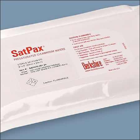 Fisher Scientific Sterile SatPax 670 Presaturated Cleanroom Wipe ISO Class 5 White Sterile Cellulose / Polyester 9 X 9 Inch Disposable - 17897240