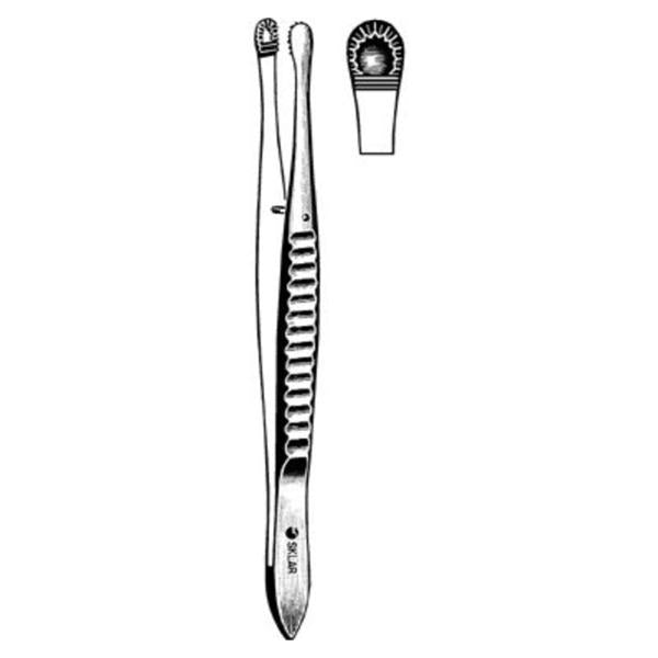 Sklar Instruments Forcep Tissue Russian 10" Serrated Straight Stainless Steel Ea - 19-2310