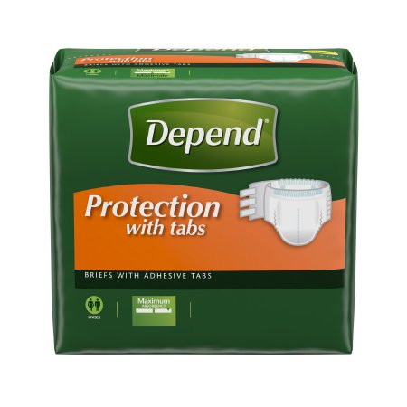 Depend - Unisex Adult Incontinence Brief Large Disposable Heavy Absorbency - 35458