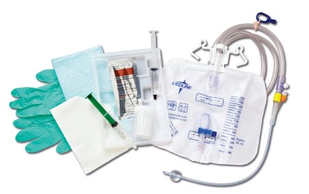 Medline - Indwelling Catheter Tray Closed System / Foley 16 Fr. 10 cc Balloon Silicone - DYND11519