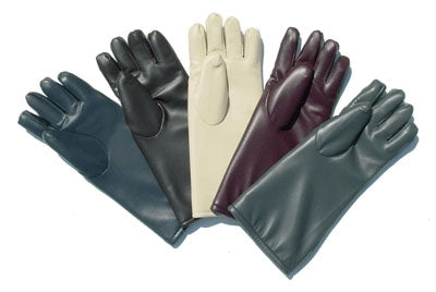 AMD Technologies 5-Finger Gloves Utility Glove One Size Fits Most Vinyl / Foam Blue 15 Inch Hemmed Cuff NonSterile - 20801-DB