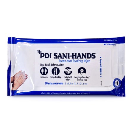 Sani-Hands - Hand Sanitizing Wipe 20 Count Ethyl Alcohol Wipe Soft Pack - P71520