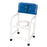 Medline - Shower Chair Fixed Arm PVC Frame With Backrest 18 Inch Seat Width - PVCME1183