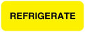 UAL - Pre-Printed Label Advisory Label Yellow Paper REFRIGERATE Temperature Control 3/4 X 2 Inch - ULIV224