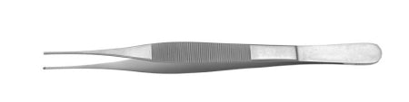 Padgett - Dissecting Forceps Adson 7 Inch Length Surgical Grade Stainless Steel NonSterile NonLocking Lightweight Thumb Handle Straight Smooth Tips with Fine 1 X 2 Teeth - PM-0280