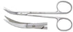 Padgett - Iris Scissors Walker 4-1/2 Inch Length Surgical Grade Stainless Steel NonSterile Finger Ring Handle Side Curved Blade Sharp Tip / Sharp Tip - PM-4635