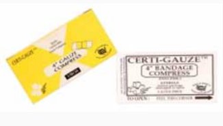 Certified Safety Certi-Gauze Gauze Compress Gauze 4-Ply 4 Inch Square Sterile - R211-008