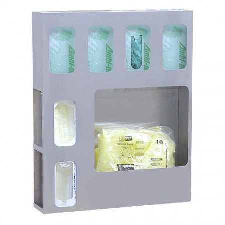 Omnimed - Hygiene Dispensing Station Wall Mount 26 H X 21 W X 4.5 D Inch Stainless Steel - 307000