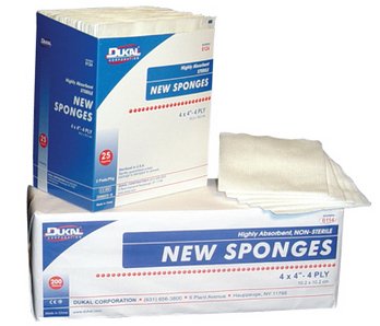 Dukal Dukal NonWoven Sponge Polyester / Rayon 4-Ply 4 X 4 Inch Square Sterile - 6125