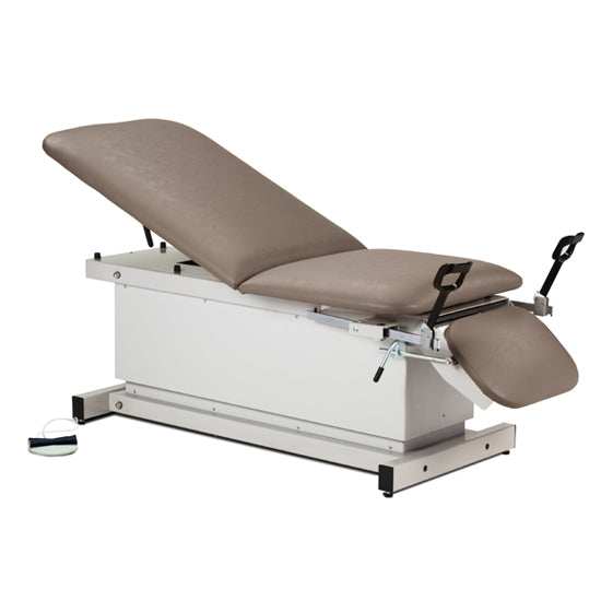 Clinton Industries TABLE, EXAM SHROUDED POWER W/STIRRUPS AND HEADREST RBLU - 81360-012-3RB