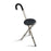 Nova Ortho-Med Seat Cane Nova Aluminum 35 To 39 Inch Height Black / Silver - 3091