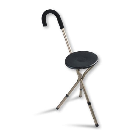 Nova Ortho-Med NOVA Seat Cane Nova Aluminum 35 to 39 Inch Height Black / Silver - 3091