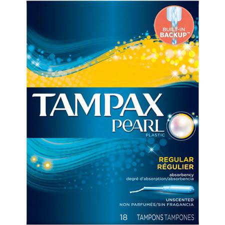 The Palm Tree Group Tampax Pearl Tampon Regular Absorbency Plastic Applicator - 7301000454