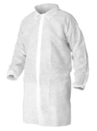 KleenGuard A10 - Lab Coat White 3X-Large Knee Length Disposable - 40106