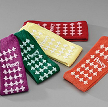 Posey - Fall Management Slipper Socks Large Orange Ankle High - 6239LO