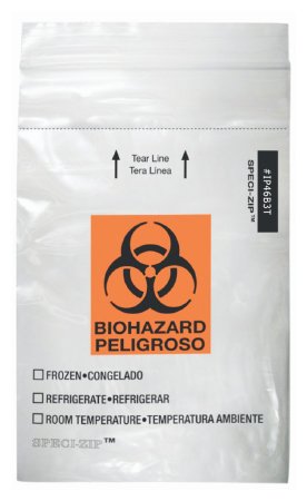 SPECI-ZIP - Biohazard Specimen Bag Clear Bag 4 X 6 Inch - 22310402