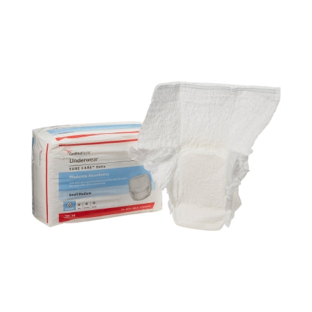 Simplicity - Unisex Adult Absorbent Underwear Pull On with Tear Away Seams Small / Medium Disposable Moderate Absorbency - 1840A