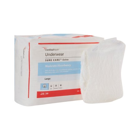 Simplicity Extra - Unisex Adult Absorbent Underwear Pull On with Tear Away Seams Large Disposable Moderate Absorbency - 1845R