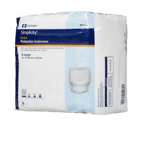 Cardinal Simplicity Adult Absorbent Underwear Pull On X-Large Disposable Moderate Absorbency - 1850-