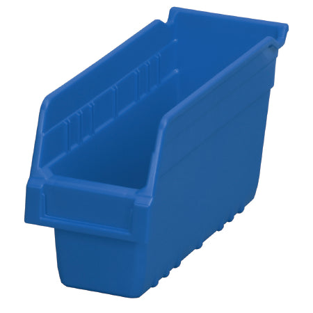 ShelfMax - Storage Bin White Plastic 4-1/8 X 6 X 11-5/8 Inch - 30040BLUE