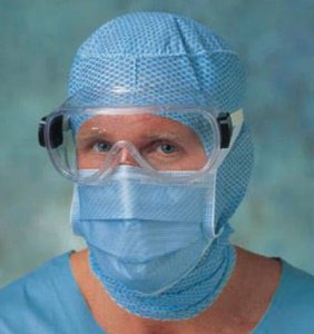 Barrier Standard - Surgical Mask Pleated Tie Closure One Size Fits Most Blue NonSterile Not Rated Adult - 42301