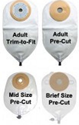 Nu-Flex - Urinary Pouch One-Piece System 11 Inch Length Deep Convex, Trim to Fit - 7992-DC