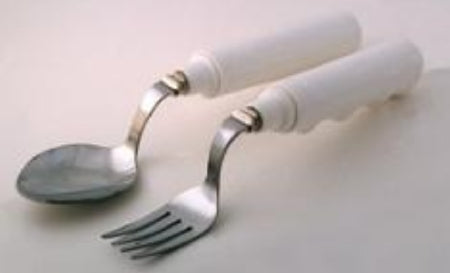 Alimed Grip-Tight Soup Spoon Swivel White Stainless Steel / Nylon Coated - 80844