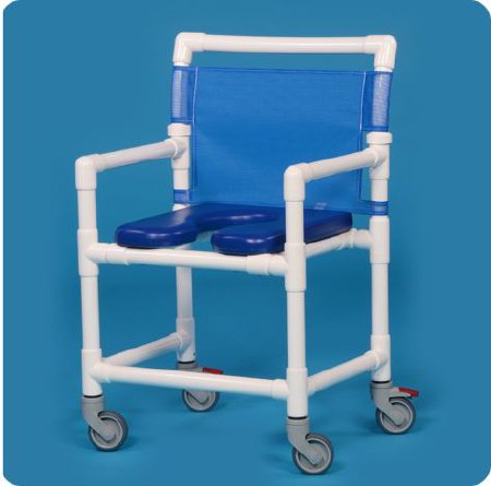 IPU IPU Shower Chair ipu Fixed Arm PVC Frame Mesh Back - SC200-OS-FS