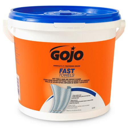 GOJO GOJO FAST Surface Cleaner Alcohol Based Wipe 130 Count Pail Disposable Citrus Scent - 6298-04