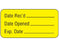 Shamrock Scientific Shamrock Pre-Printed / Write On Label Communication Fill In Date Recd. _____ / Date Opened _____ €¦ Yellow 3/4 X 1-1/2 Inch - UPCR-3015
