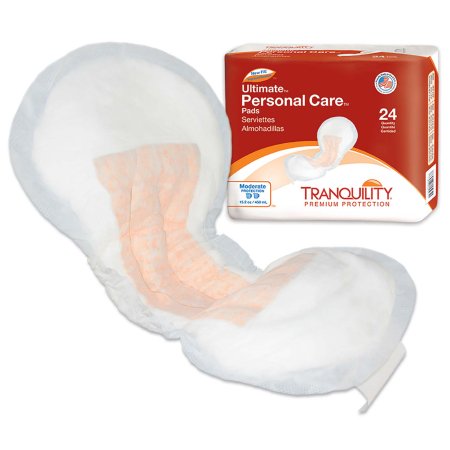 Tranquility - Bladder Control Pad 6-1/2 X 13-1/2 Inch Heavy Absorbency Superabsorbant Core One Size Fits Most Adult Unisex Disposable - 2381
