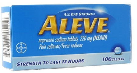 Bayer Aleve Pain Relief 220 mg Strength Naproxen Sodium Caplet 50 per Bottle - 25866105004