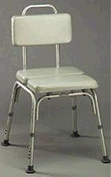 Graham-Field Lumex Platinum Collection Shower Chair Removable Arm Aluminum Frame With Backrest 17-1/2 to 22-1/2 Inch Height - 7945A