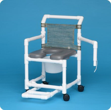 IPU IPU Commode / Shower Chair ipu Swing Arm - Left PVC Frame Mesh Back - VL OF17 P FRLSA