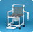 IPU IPU Commode / Shower Chair ipu Swing Arm - Left PVC Frame Mesh Back - VL OF17 P FRLSA