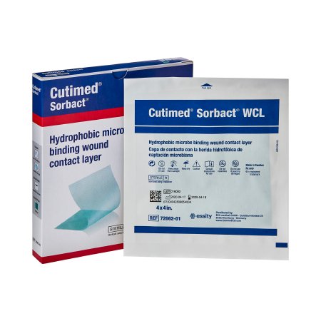 Cutimed Sorbact WCL - Antimicrobial Wound Contact Layer Dressing 4 X 4 Inch 10 Count Sterile - 7266201