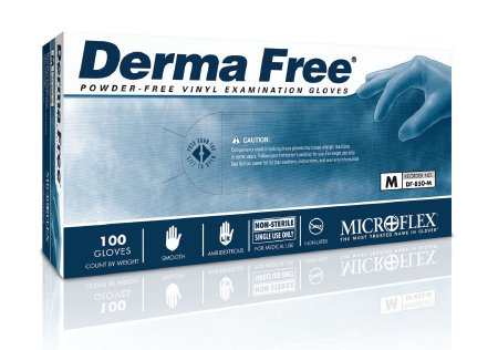 Derma Free - Exam Glove Small NonSterile Vinyl Standard Cuff Length Smooth Clear Not Chemo Approved - DF-850-S