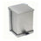 Detecto Scales Co Can Trash Ss 6Gal Step-On Pedal Full-Width Hinge Lid Silver Square 1/Each - C-24