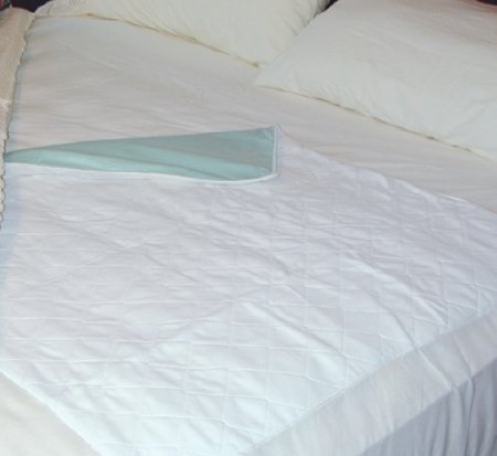 Mabis Healthcare Bed Sheet Draw 36 X 40 Inch Green / White Polyester / Vinyl Reusable - 560-7064-0000