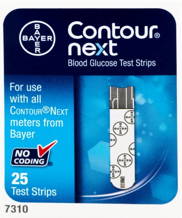 Ascensia Diabetes Care Contour Next Blood Glucose Test Strip 25 Test Strips per Box - 7310