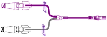 ICU Medical Extension Set 7 Inch Tubing 2 Ports 0.50 mL Priming Volume DEHP-Free - B33339