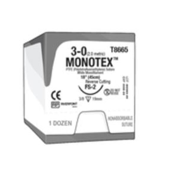 Riverpoint Medical Suture 3-0 Dptfe Fs-2 Monotex White 18" Monofilament 12/Bx - T8665
