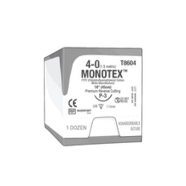 Riverpoint Medical Suture 4-0 Dptfe P-3 Monotex White 18" Monofilament 12/Bx - T8604